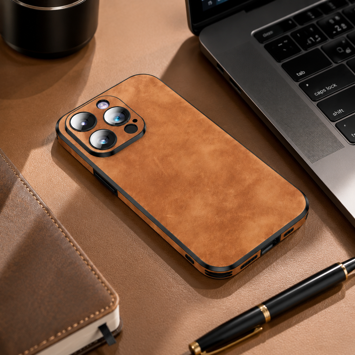 Premium iPhone Case MagSafe Compatible Genuine Leather Shockproof Protective Cover Camera Lens Protection Slim Magnetic Design Soft Touch Grip