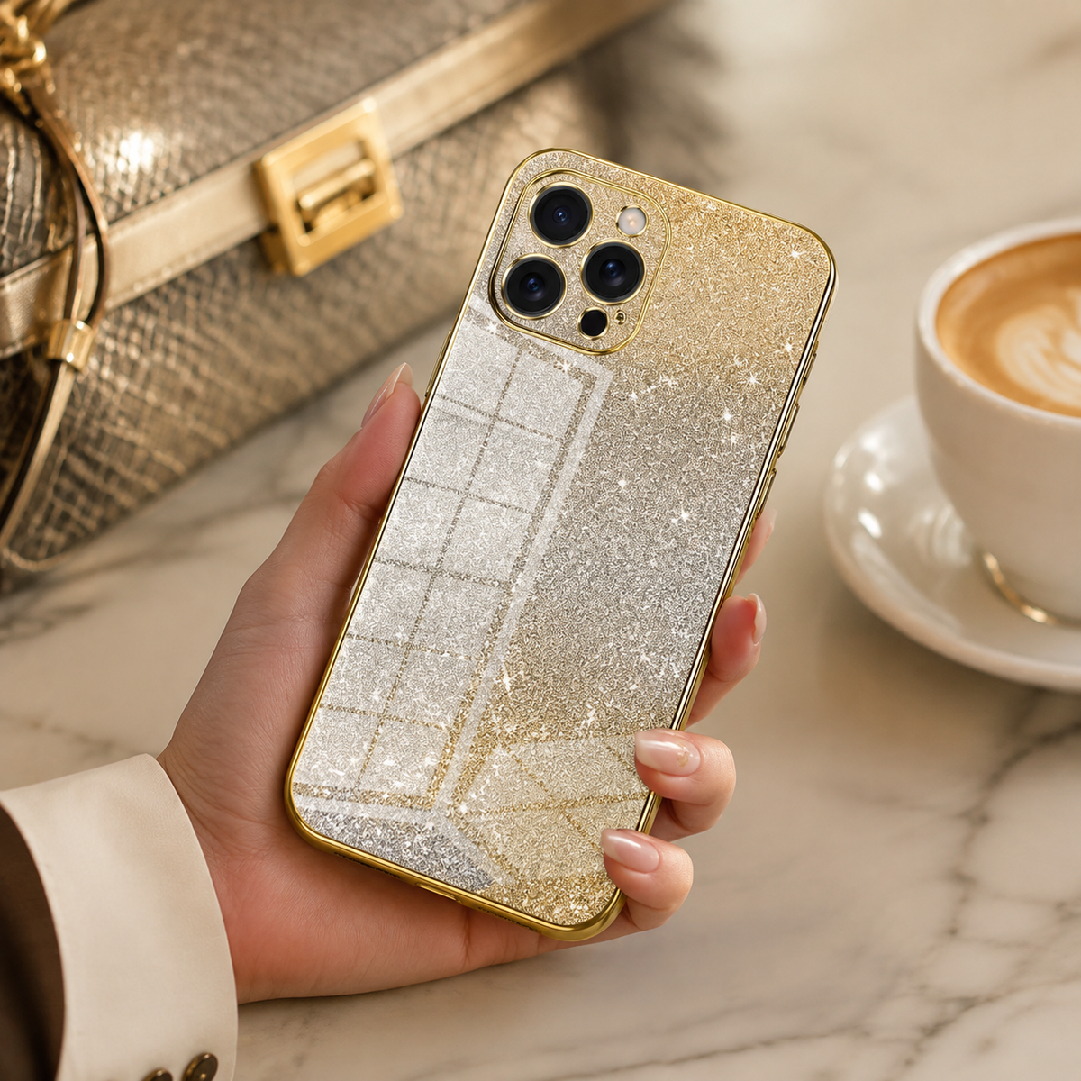 Premium iPhone Case MagSafe Compatible Glitter TPU Shockproof Protective Cover Camera Lens Protection Slim Magnetic Lightweight Scratch Resistant Design