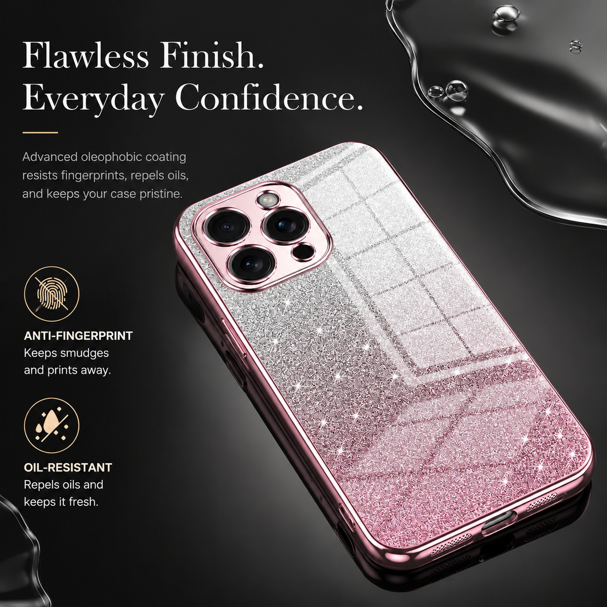 Premium iPhone Case MagSafe Compatible Glitter TPU Shockproof Protective Cover Camera Lens Protection Slim Magnetic Lightweight Scratch Resistant Design