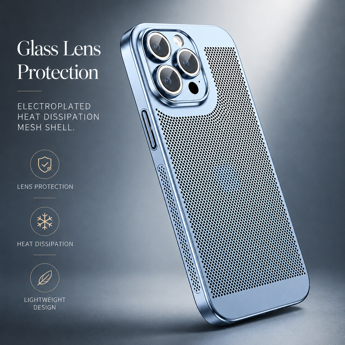 Premium iPhone Case MagSafe Compatible Honeycomb Texture Heat Dissipation Shockproof Protective Cover Camera Lens Protection Slim Design