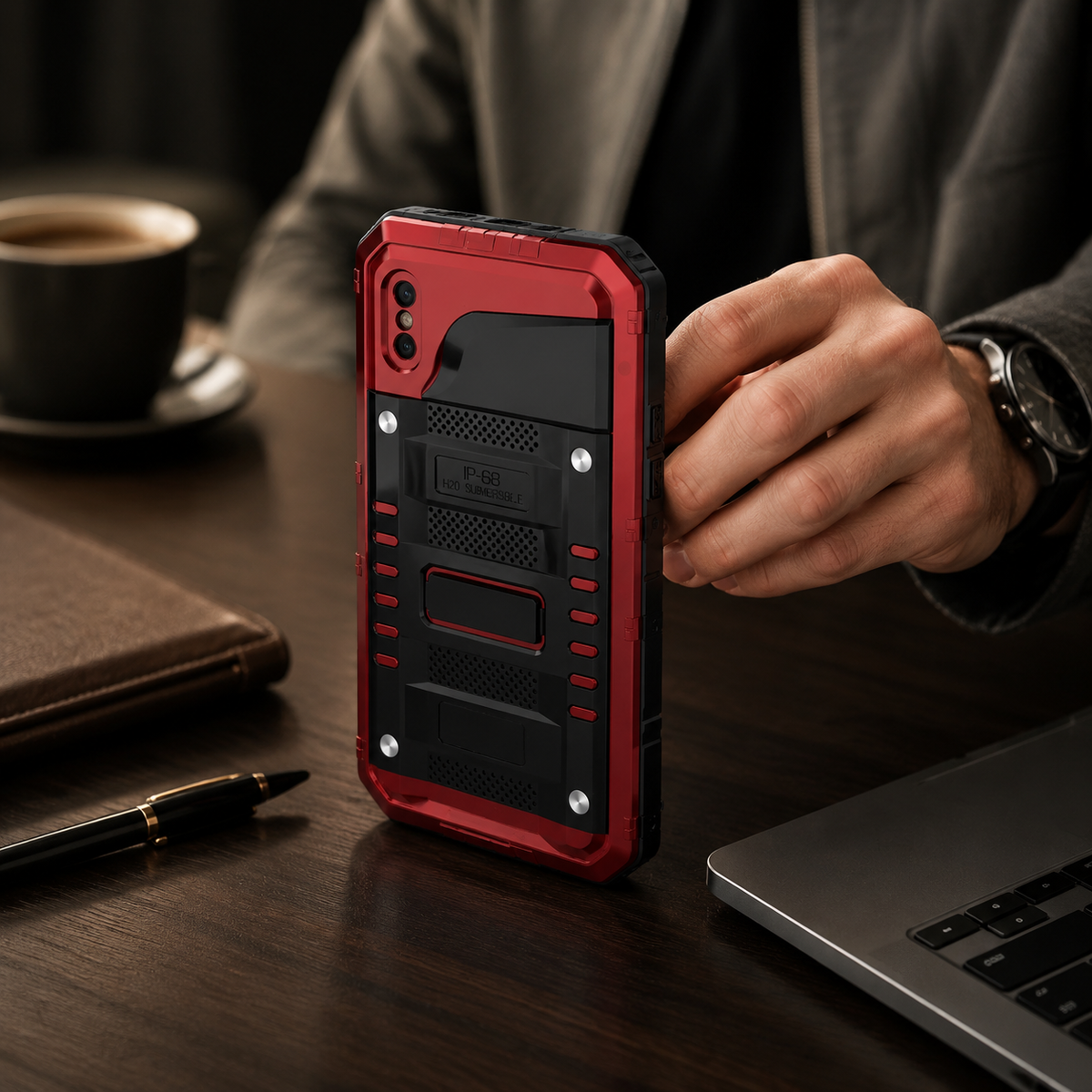 Premium iPhone Case MagSafe Compatible IP68 Waterproof Protective Cover Aluminum Armor Frame Camera Lens Guard Shockproof Full Body Design