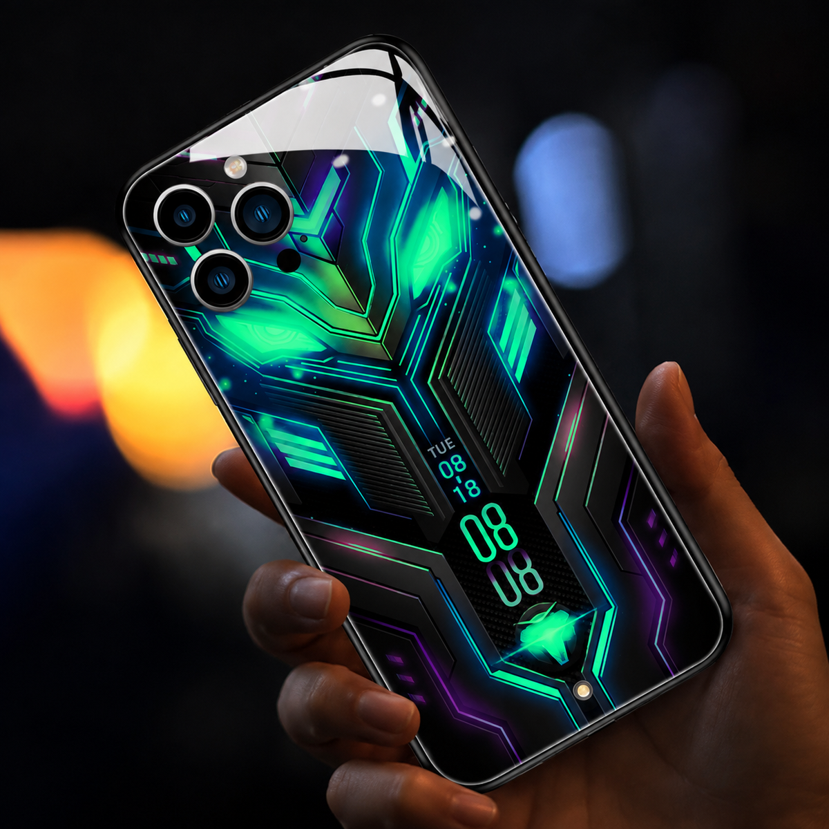 Premium iPhone Case MagSafe Compatible LED Notification Light Shockproof Protective Cover Mecha Design Camera Lens Protection Ultra Thin Slim Design