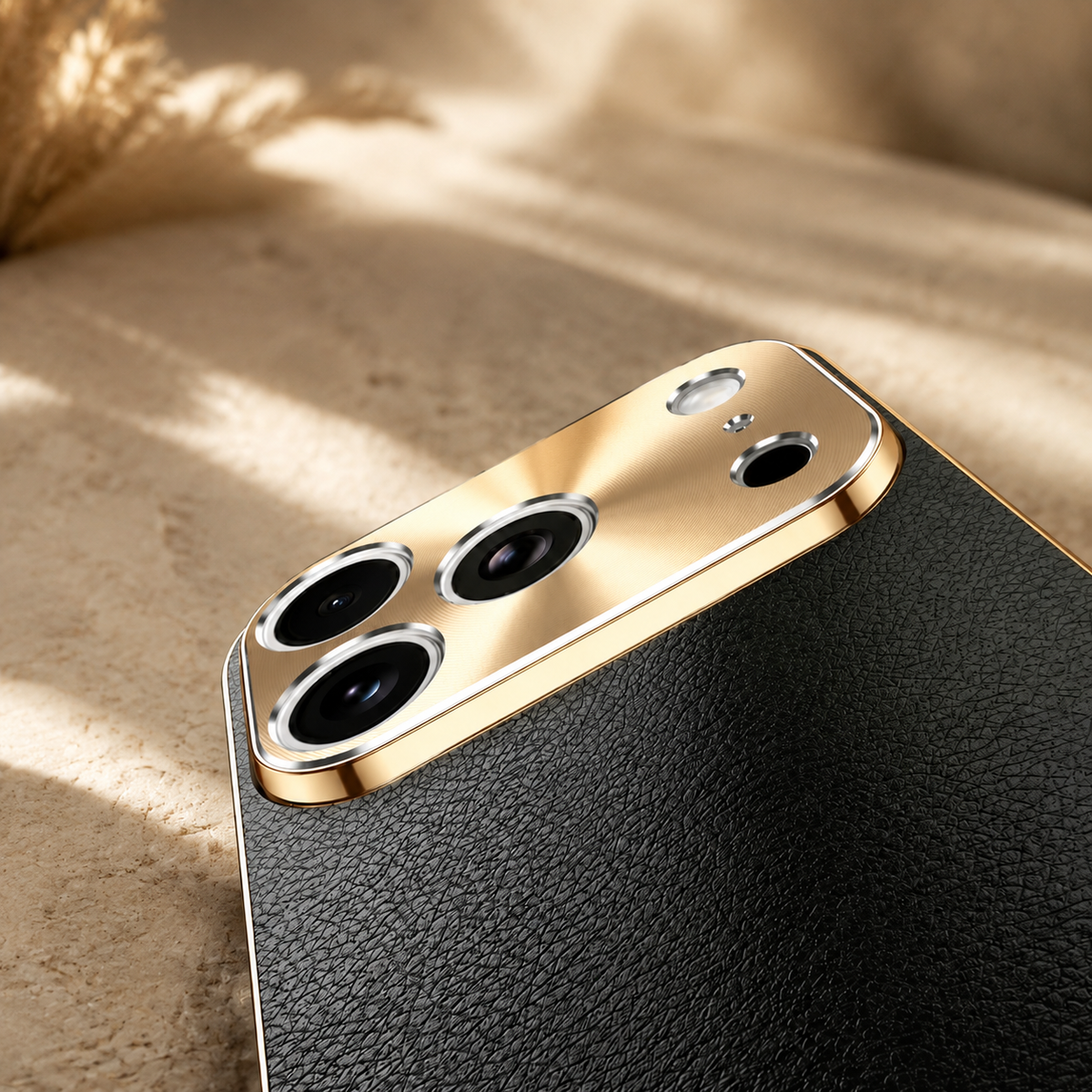 Premium iPhone Case MagSafe Compatible Lychee Texture Leather Cover Electroplated Frame Shockproof Camera Lens Protection Slim Magnetic Anti Slip Design