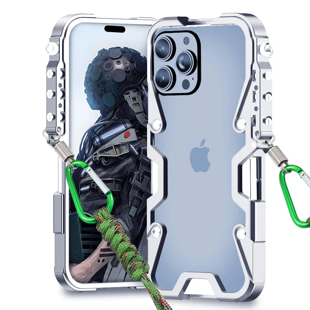Premium iPhone Case MagSafe Compatible Magnetic Protective Cover Aluminum Armor Bumper Frame Shockproof Heavy Duty Rugged Slim Design
