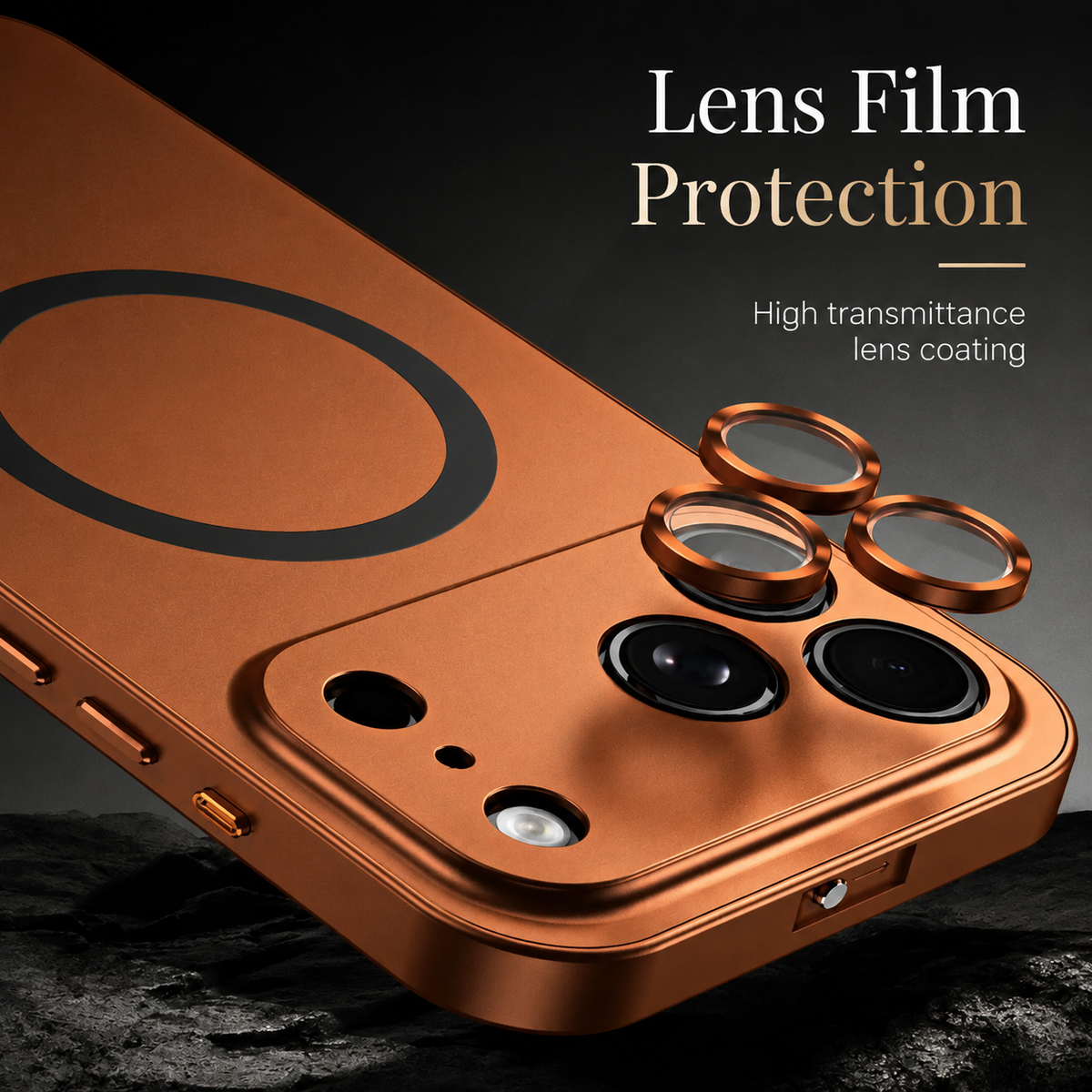 Premium iPhone Case MagSafe Compatible Magnetic Protective Cover Aluminum Metal Frame PC Back Shockproof Camera Lens Protection Ultra Thin Full Protection