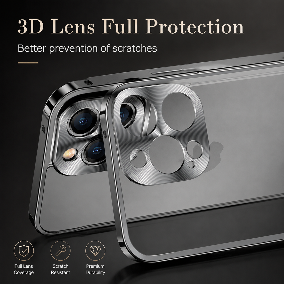 Premium iPhone Case MagSafe Compatible Magnetic Protective Cover Aluminum Metal Frame Shockproof Full Protection Camera Lens Guard Slim Design