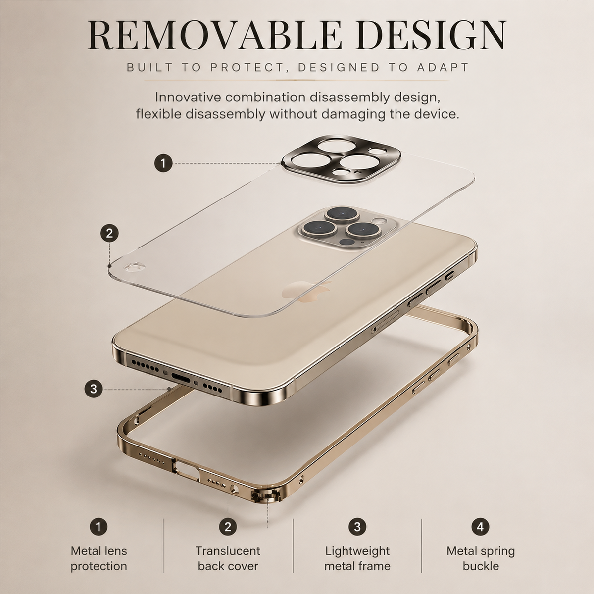Premium iPhone Case MagSafe Compatible Magnetic Protective Cover Aluminum Metal Frame Shockproof Full Protection Camera Lens Guard Slim Design