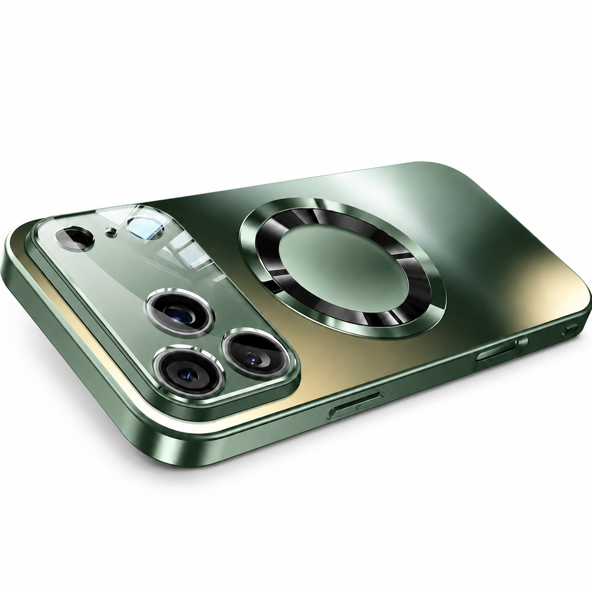 Premium iPhone Case MagSafe Compatible Magnetic Protective Cover Titanium Metallic Matte PC TPU Back Shockproof Camera Lens Protection Ultra Thin Full Protection