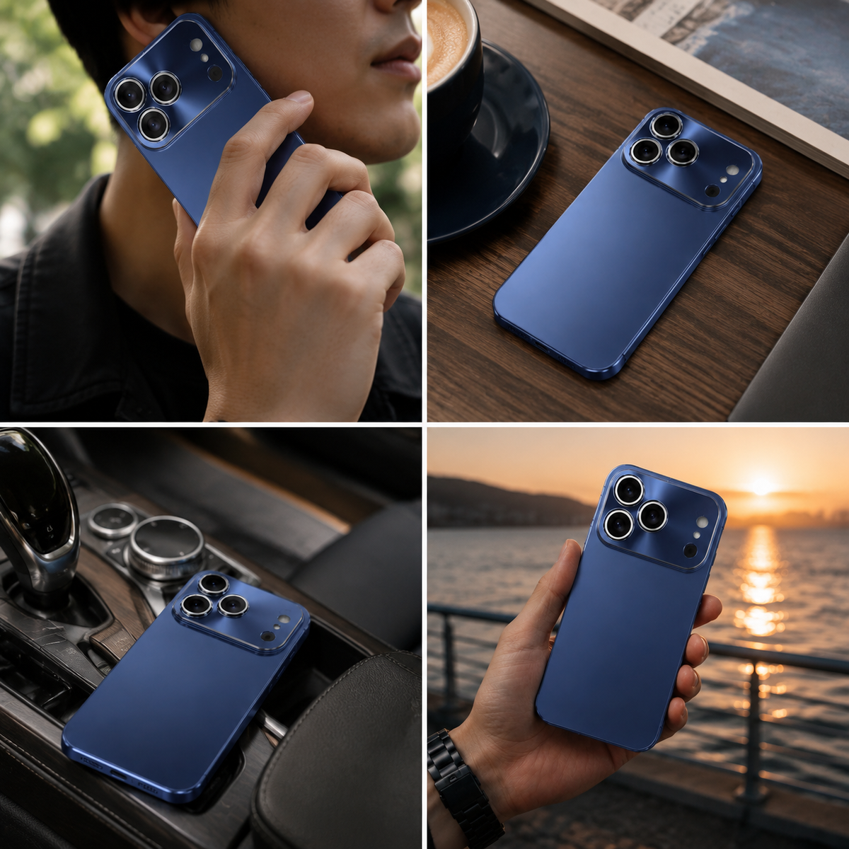 Premium iPhone Case MagSafe Compatible Magnetic Shockproof Cover Camera Lens Protection Ultra Thin Aluminum Frame Frosted Matte Back Full Protection
