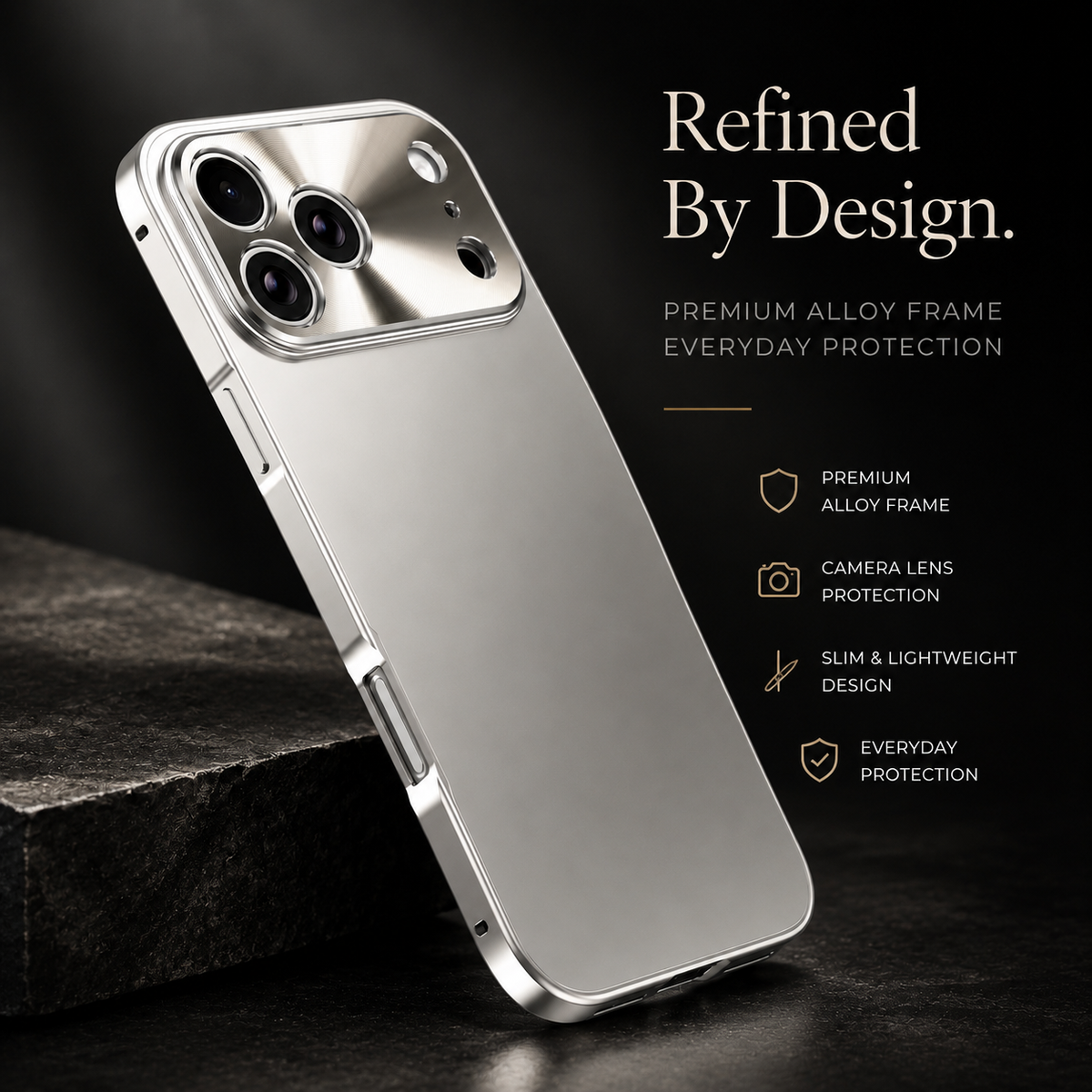 Premium iPhone Case MagSafe Compatible Magnetic Shockproof Cover Camera Lens Protection Ultra Thin Aluminum Frame Frosted Matte Back Full Protection