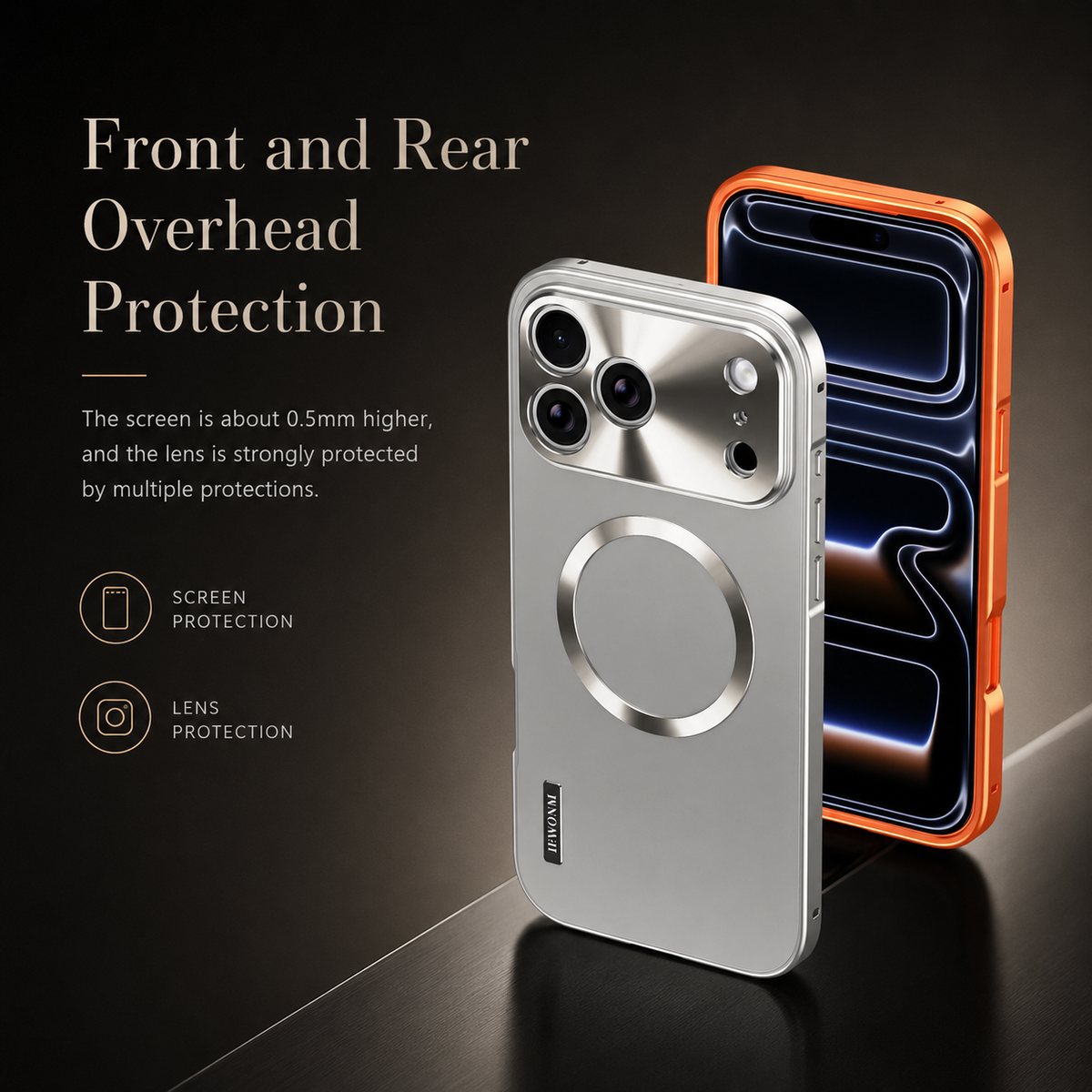 Premium iPhone Case MagSafe Compatible Magnetic Shockproof Protective Cover Aluminum Frame Frosted Matte Back Camera Lens Protection Ultra Thin Full Protection Design