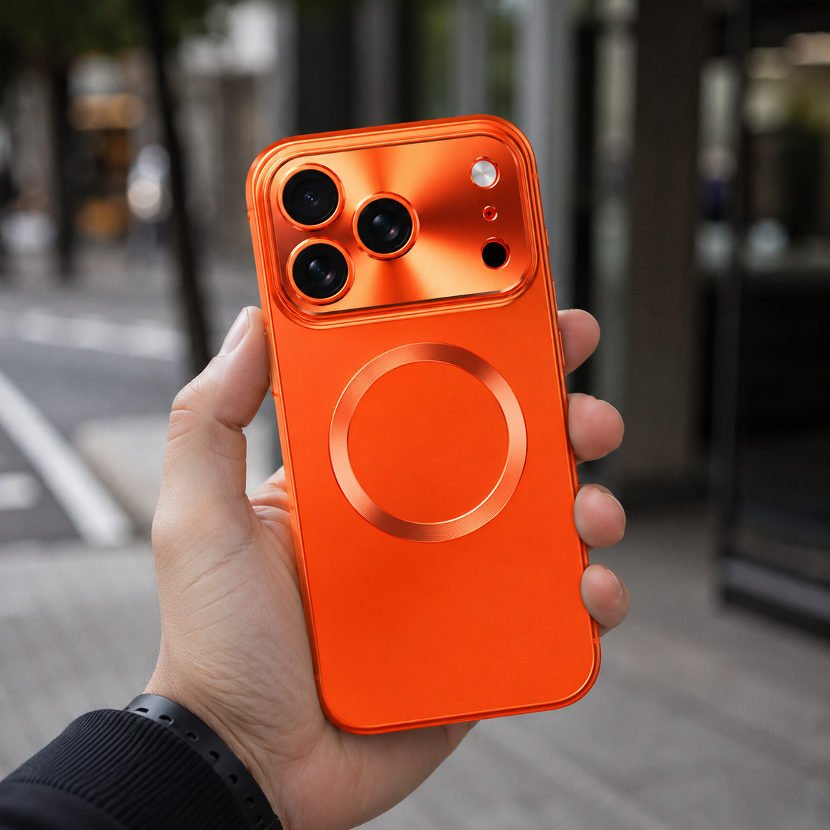 Premium iPhone Case MagSafe Compatible Magnetic Shockproof Protective Cover Aluminum Frame Frosted Matte Back Camera Lens Protection Ultra Thin Full Protection Design