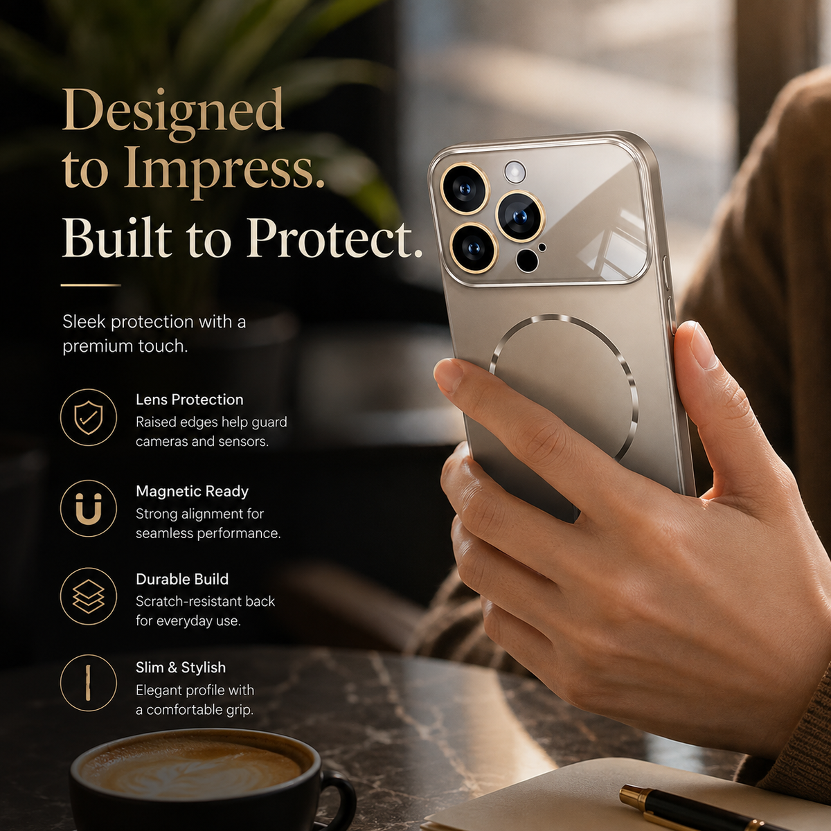 Premium iPhone Case MagSafe Compatible Magnetic Shockproof Protective Cover Camera Lens Protection Ultra Thin Matte Anti Fingerprint Hard Back Slim Design