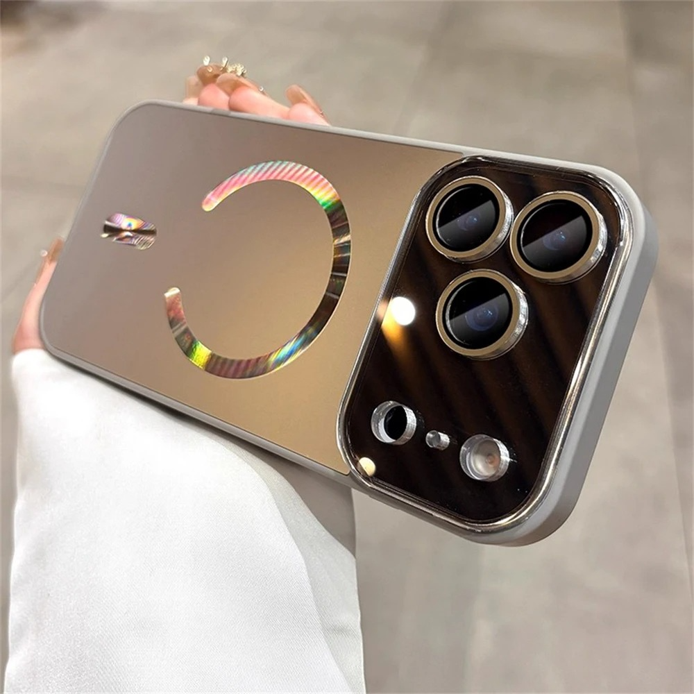 Premium iPhone Case MagSafe Compatible Matte Glass Shockproof Protective Cover Camera Lens Protection Anti Fingerprint Slim Magnetic Full Coverage