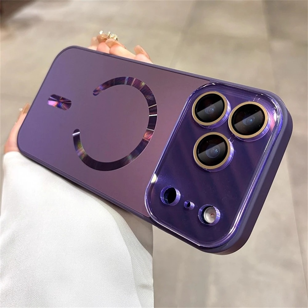 Premium iPhone Case MagSafe Compatible Matte Glass Shockproof Protective Cover Camera Lens Protection Anti Fingerprint Slim Magnetic Full Coverage