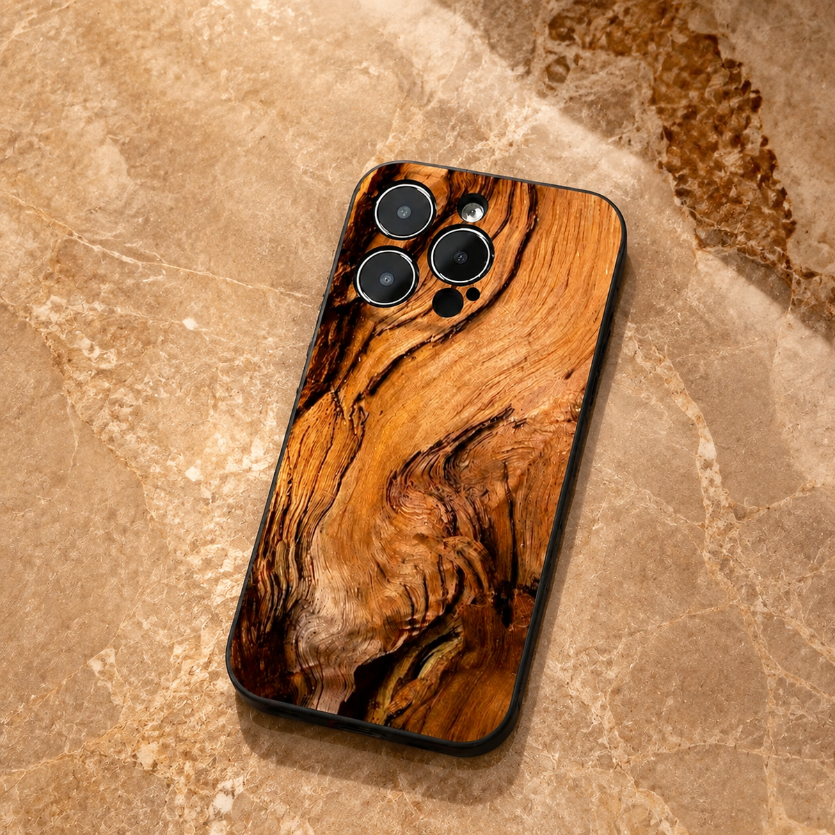Premium iPhone Case MagSafe Compatible Natural Wood Cover Shockproof TPU Bumper Ultra Thin Protection Camera Lens Guard Slim Lightweight Design