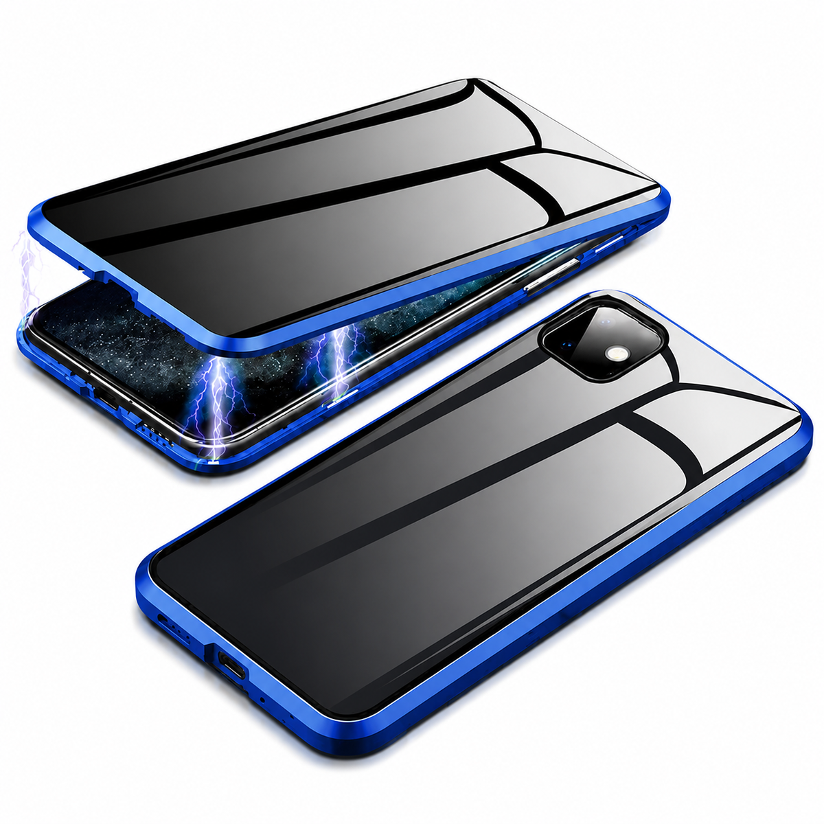 Premium iPhone Case MagSafe Compatible Privacy Screen Tempered Glass Shockproof Protective Cover Full Body Camera Lens Protection Slim Design