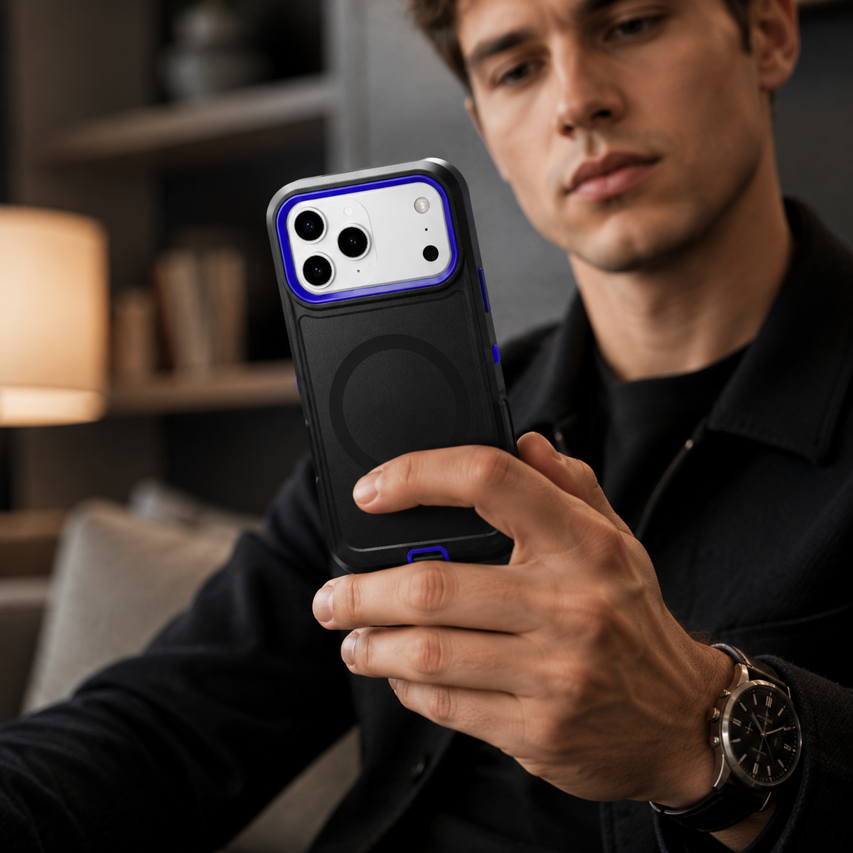 Premium iPhone Case MagSafe Compatible Rugged Armor Shockproof Protective Cover PC TPU Anti Slip Camera Protection Anti Scratch Reinforced Defender