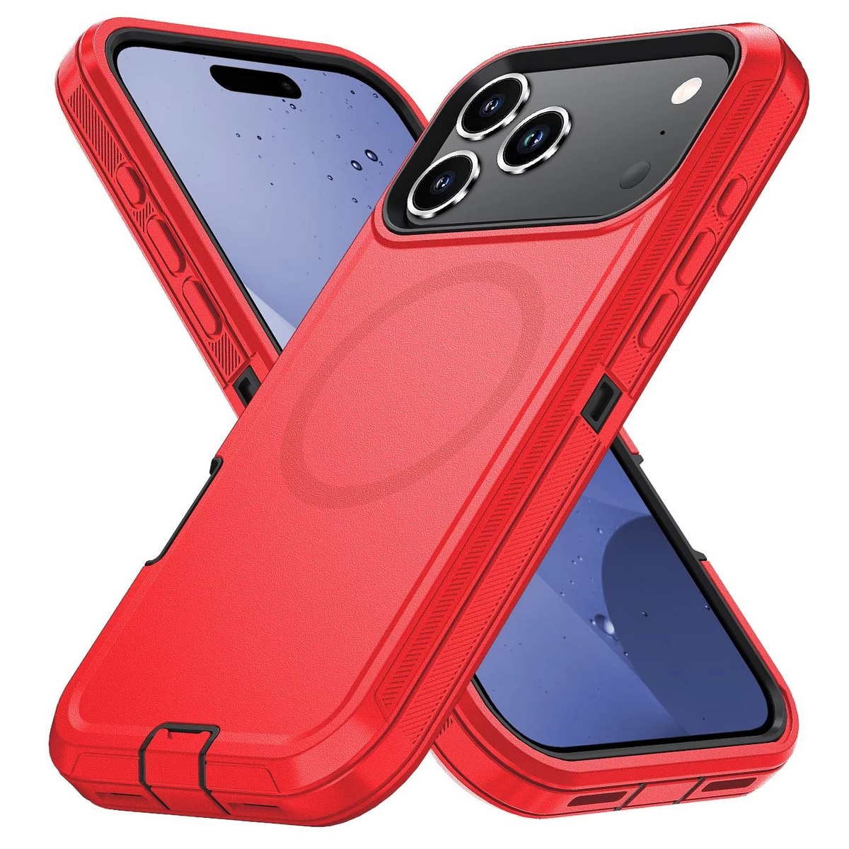 Premium iPhone Case MagSafe Compatible Rugged Armor Shockproof Protective Cover PC TPU Anti Slip Camera Protection Anti Scratch Reinforced Defender