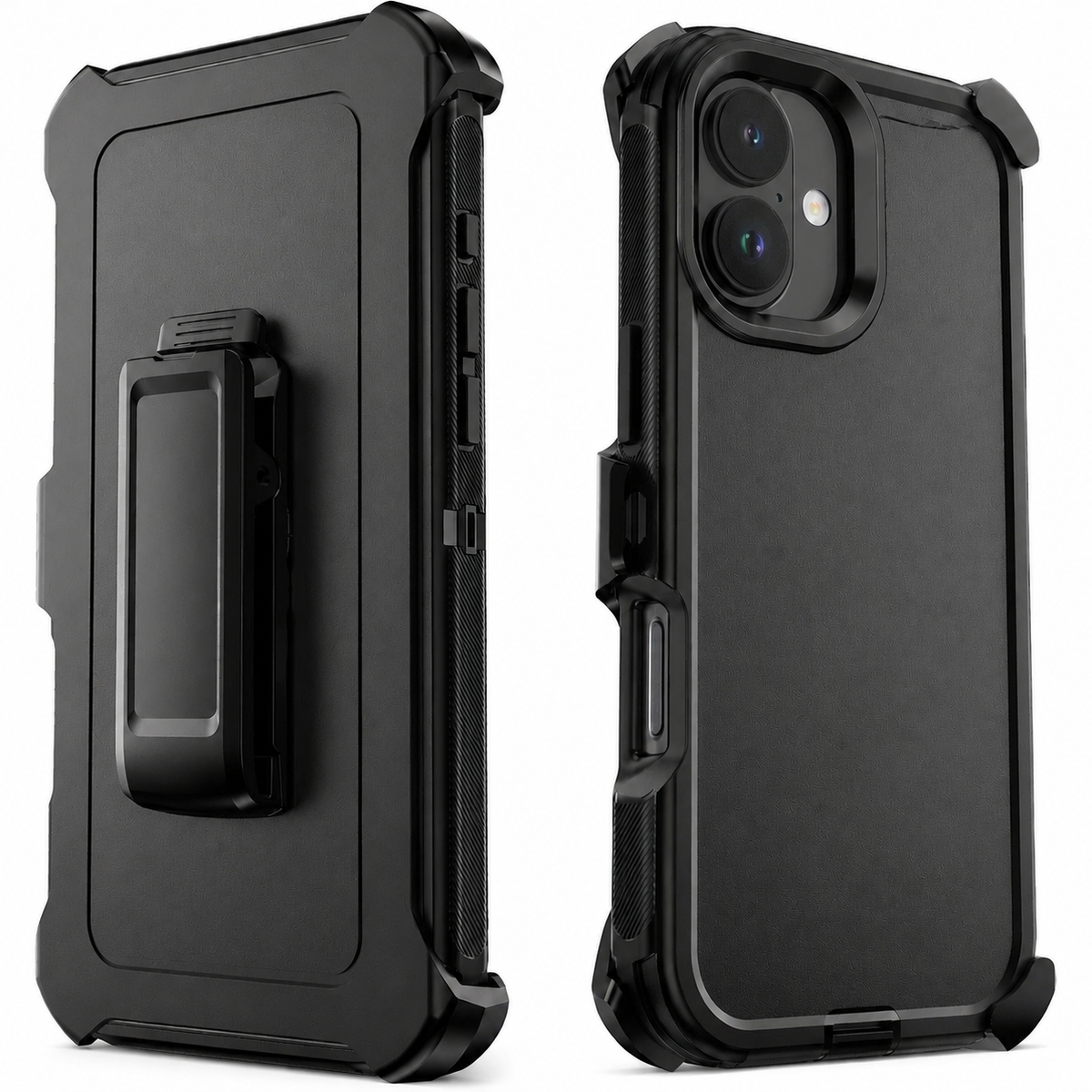 Premium iPhone Case MagSafe Compatible Rugged Holster Cover 3 Layer Shockproof Protection Heavy Duty Armor Belt Clip Camera Lens Guard Durable Design
