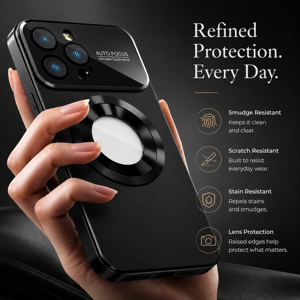 Premium iPhone Case MagSafe Compatible Tempered Glass Cover Shockproof Protective Design Camera Lens Protection Slim Magnetic Anti Scratch Hard Back