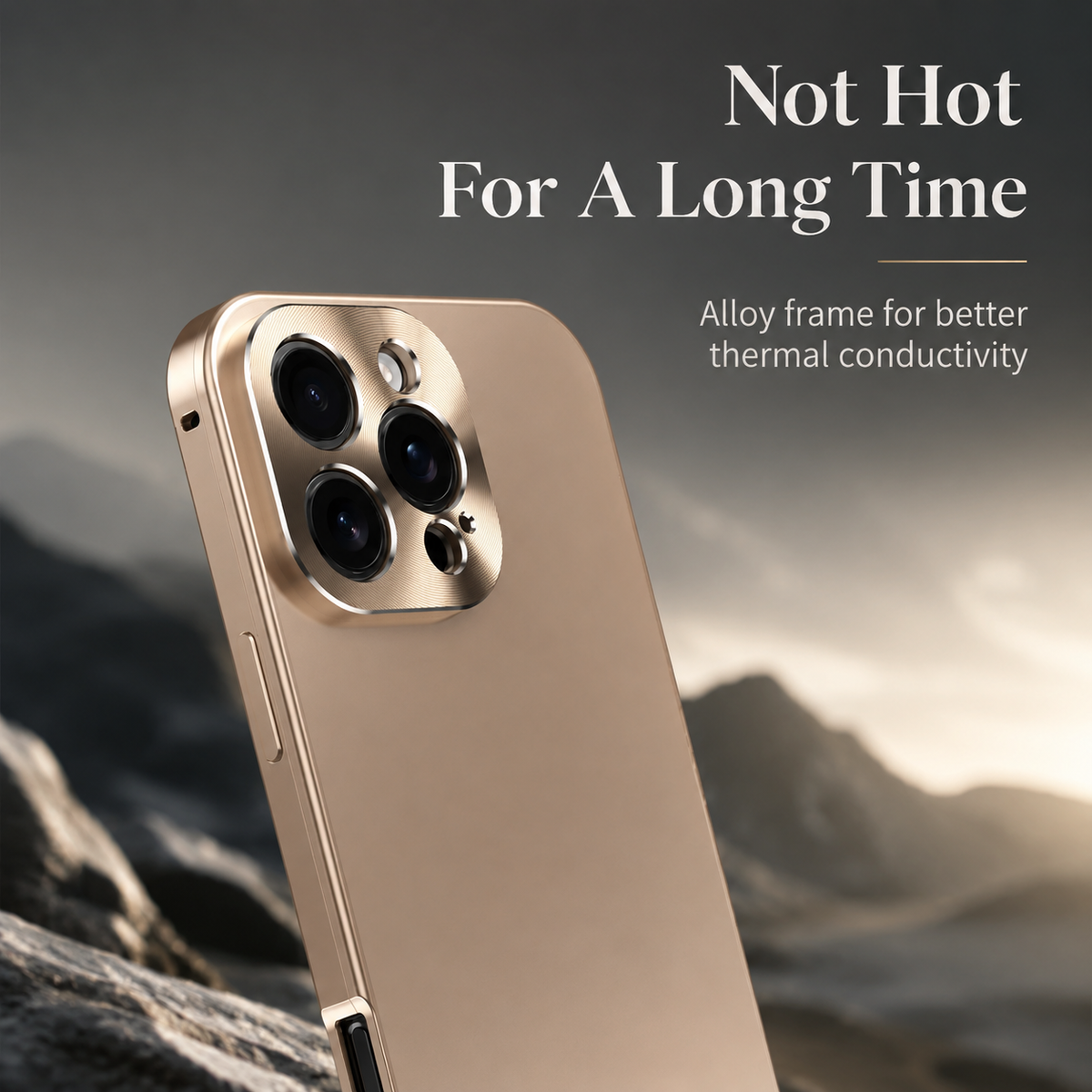 Premium iPhone Case MagSafe Compatible Titanium Alloy Frame Shockproof Protective Cover Camera Lens Protection Ultra Thin Frosted Anti Fingerprint Matte