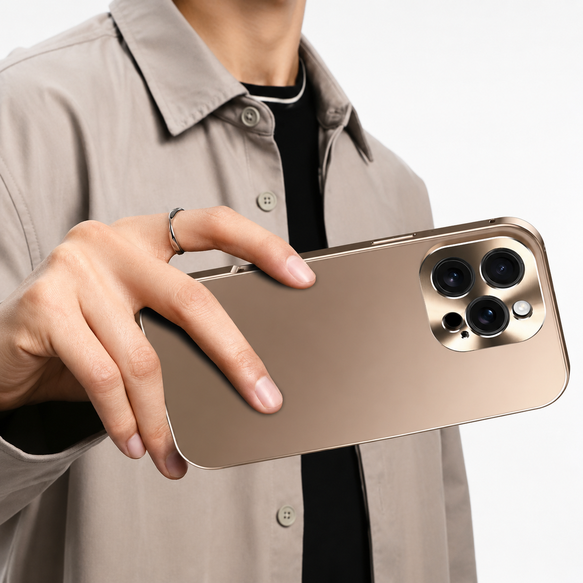 Premium iPhone Case MagSafe Compatible Titanium Alloy Frame Shockproof Protective Cover Camera Lens Protection Ultra Thin Frosted Anti Fingerprint Matte