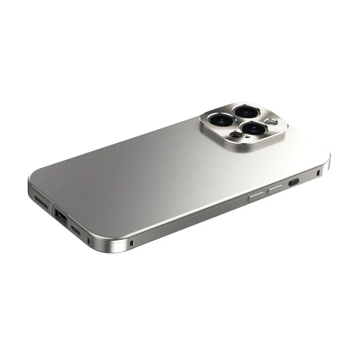 Premium iPhone Case MagSafe Compatible Titanium Alloy Frame Shockproof Protective Cover Camera Lens Protection Ultra Thin Frosted Anti Fingerprint Matte
