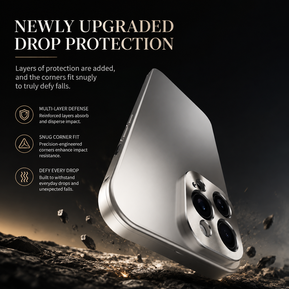 Premium iPhone Case MagSafe Compatible Titanium Alloy Frame Shockproof Protective Cover Camera Lens Protection Ultra Thin Frosted Anti Fingerprint Matte