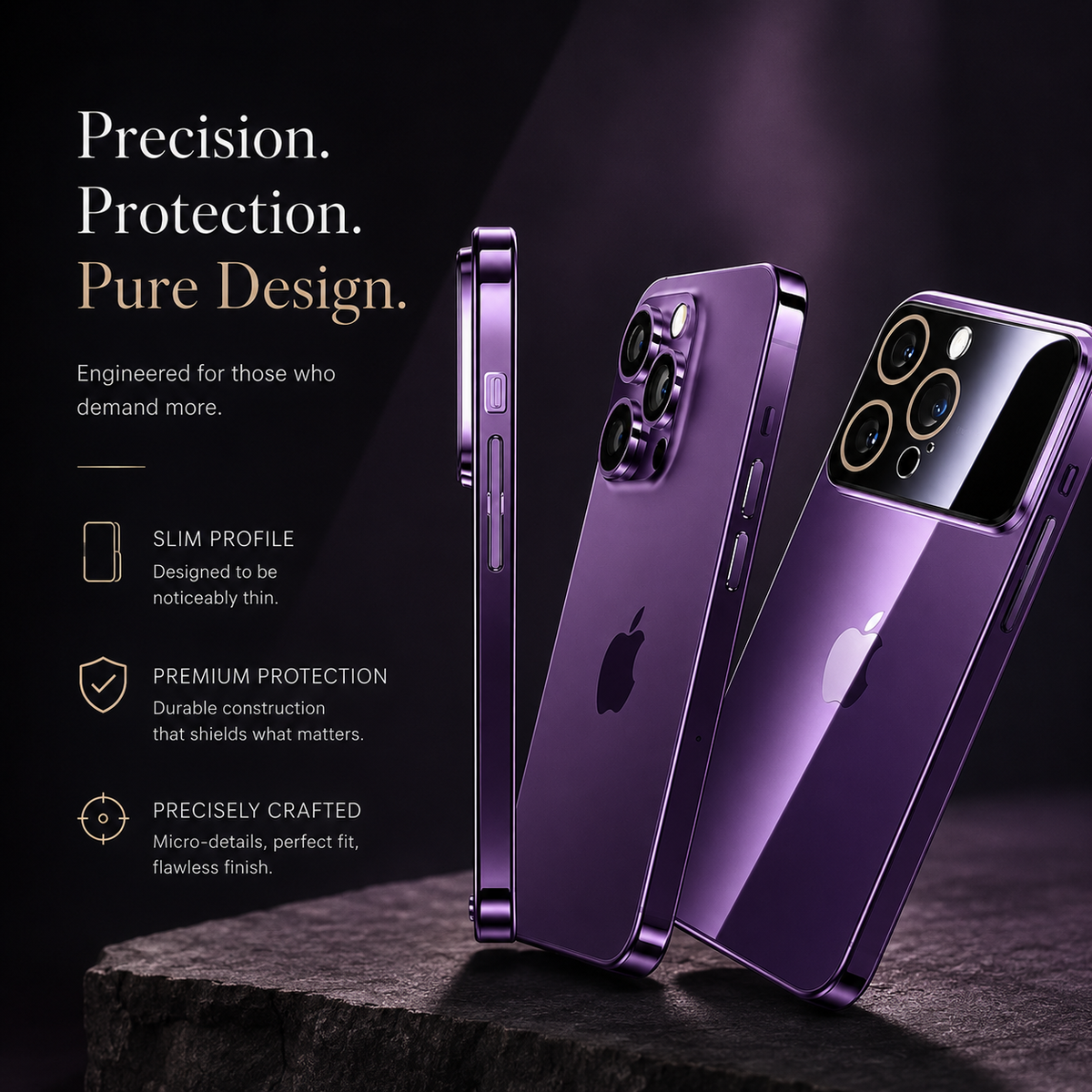 Premium iPhone Case MagSafe Compatible Transparent Acrylic Cover Tempered Camera Protection Shockproof Anti Scratch Slim Magnetic Clear Hard Back Design