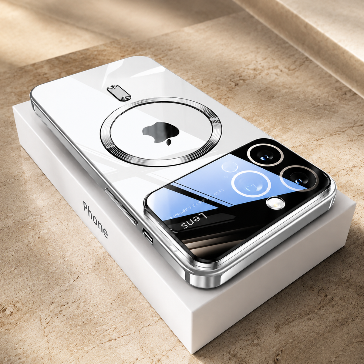 Premium iPhone Case MagSafe Compatible Transparent Acrylic Cover Tempered Camera Protection Shockproof Anti Scratch Slim Magnetic Clear Hard Back Design