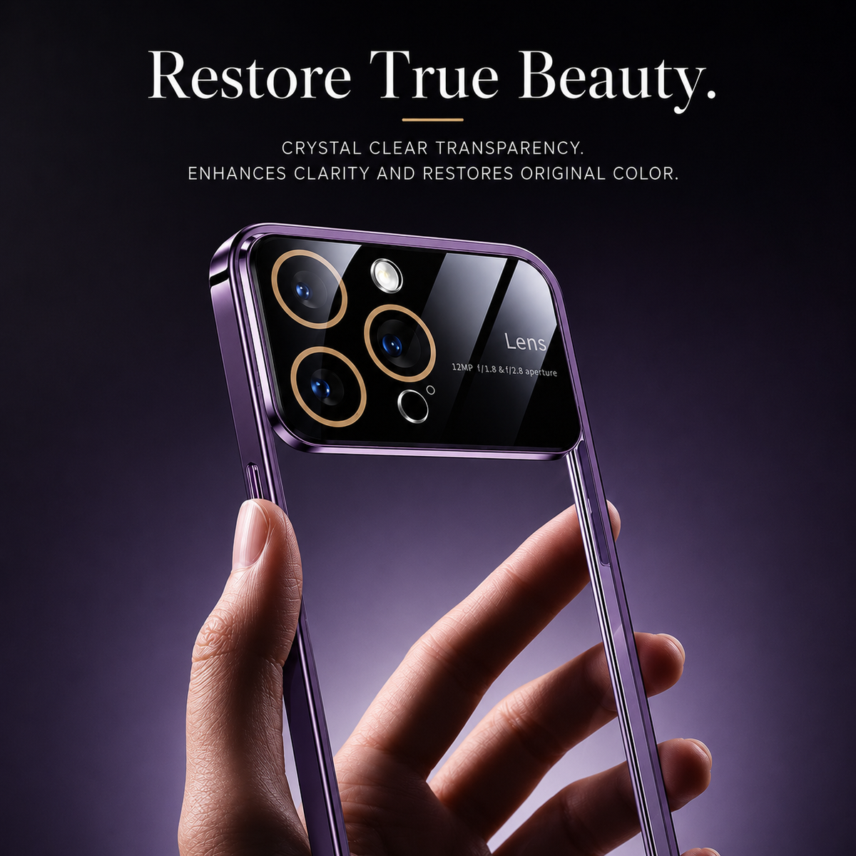 Premium iPhone Case MagSafe Compatible Transparent Protective Cover Camera Lens Protection Shockproof Clear Hard PC Back Ultra Thin Design