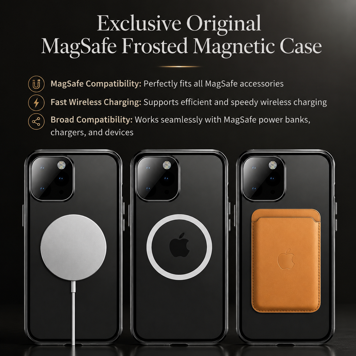 Premium iPhone Case MagSafe Compatible Transparent Tempered Glass Aluminum Frame Shockproof Protective Cover Full Body Camera Lens Protection Slim