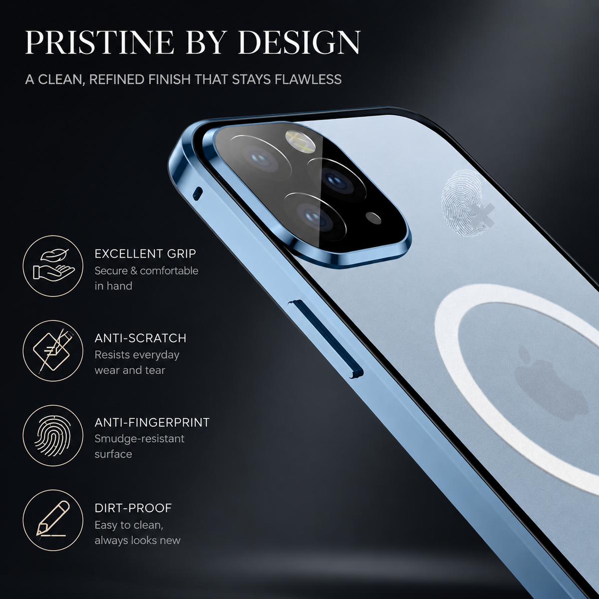 Premium iPhone Case MagSafe Compatible Transparent Tempered Glass Aluminum Frame Shockproof Protective Cover Full Body Camera Lens Protection Slim