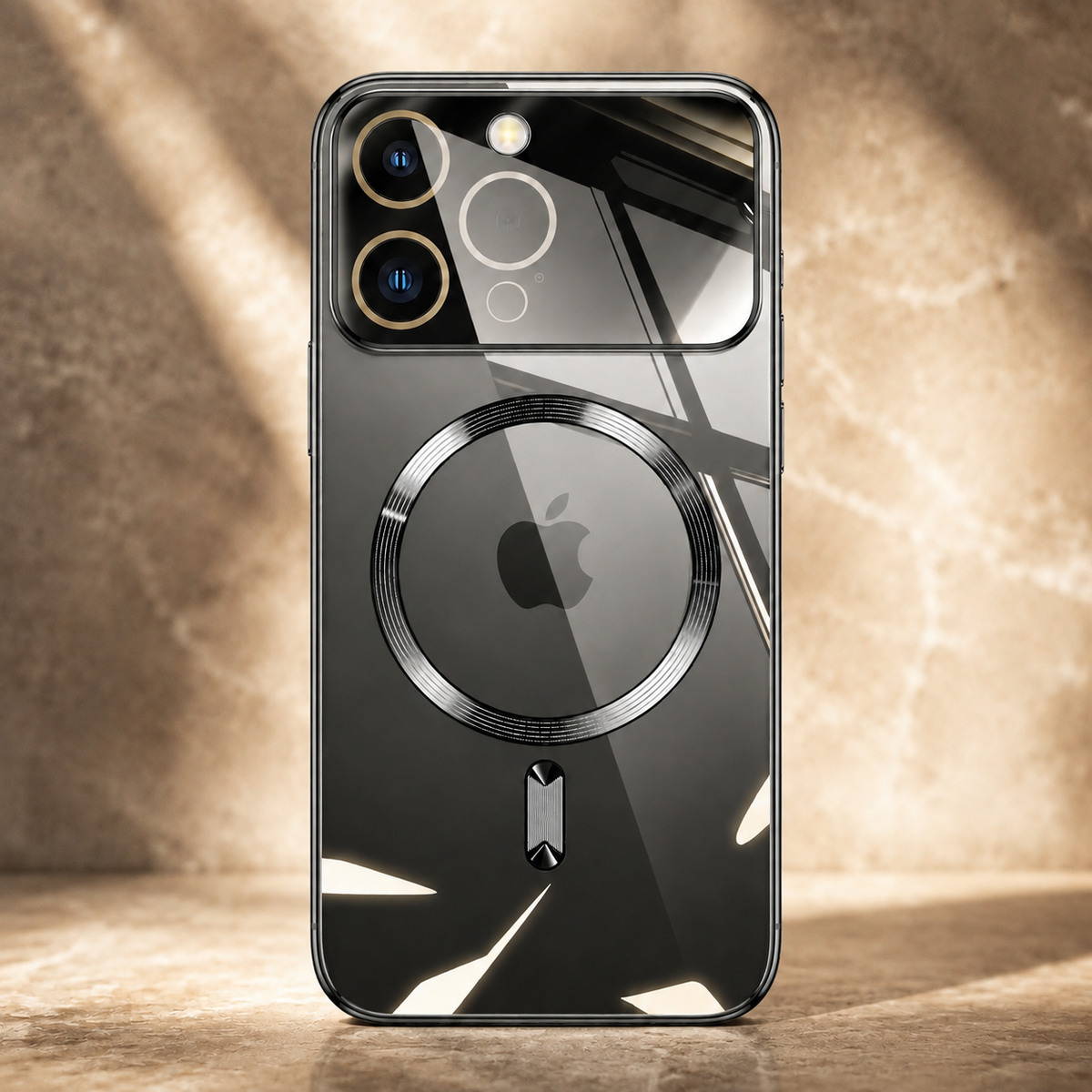 Premium iPhone Case MagSafe Compatible Transparent Tempered Glass Cover Ultra Thin Shockproof Protection Camera Lens Guard Slim Magnetic Anti Scratch Design