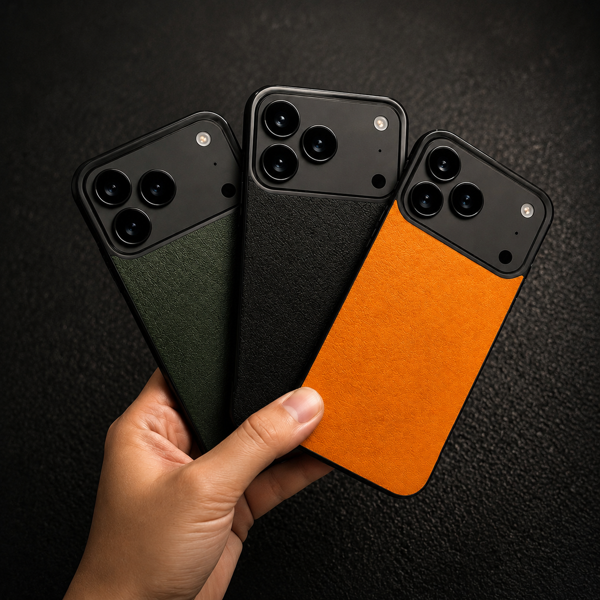 Premium iPhone Case MagSafe Compatible Ultra Thin Leather Cover Frameless PC Back Shockproof Anti Fall Camera Protection Non Slip Matte Slim Design