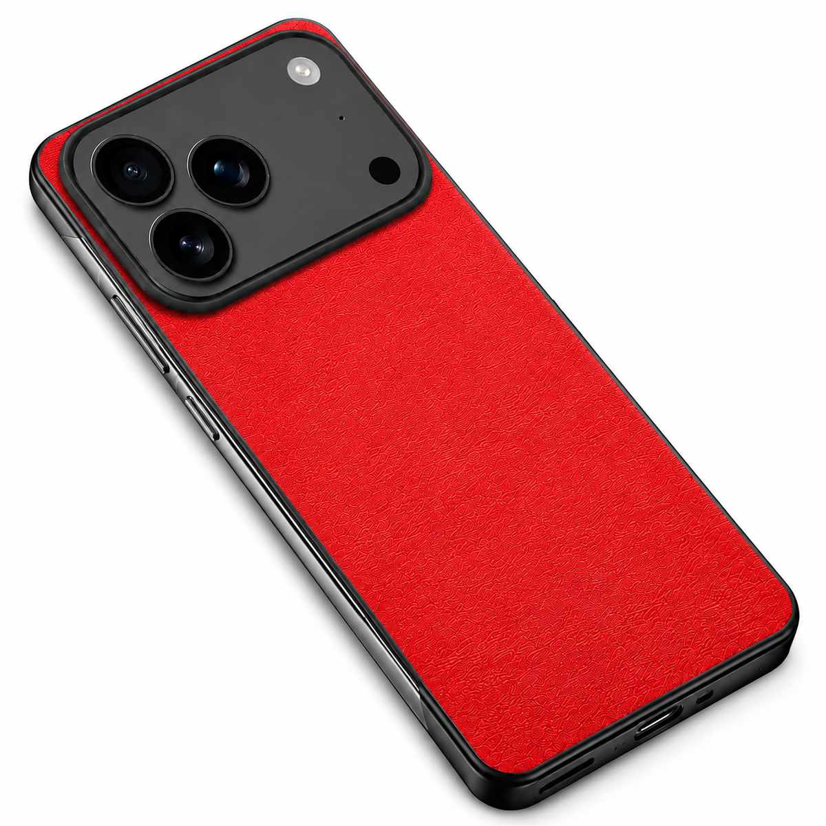 Premium iPhone Case MagSafe Compatible Ultra Thin Leather Cover Frameless PC Back Shockproof Anti Fall Camera Protection Non Slip Matte Slim Design