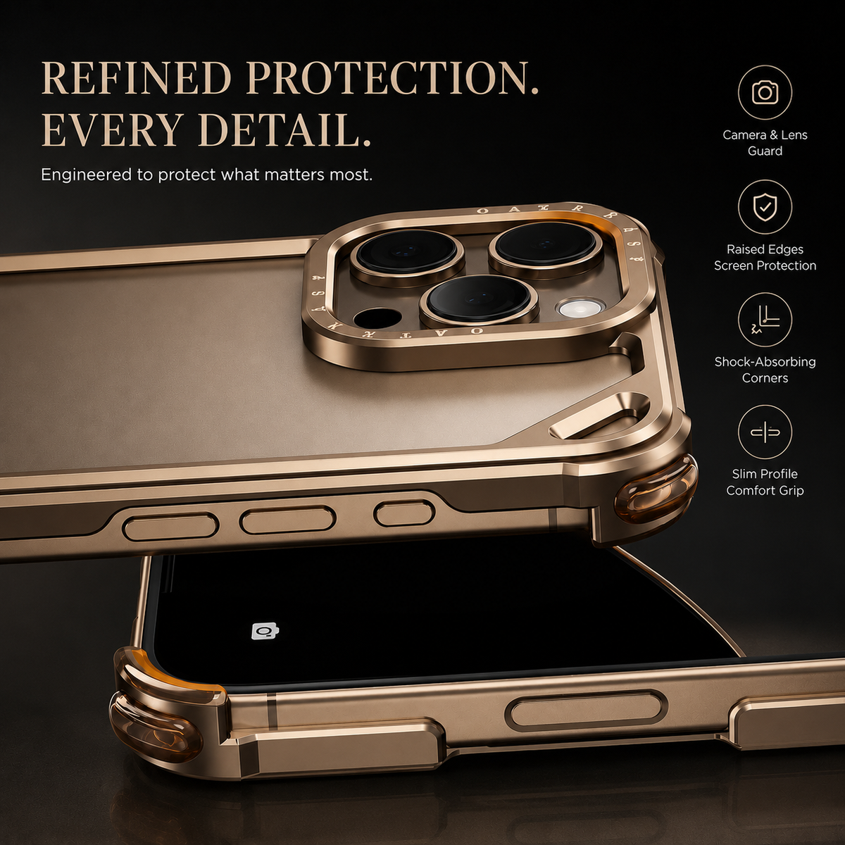 Premium iPhone Case MagSafe Compatible Ultra Thin Metal Bumper Cover Shockproof Protection Camera Lens Guard Slim Magnetic Lightweight Anti Scratch Design