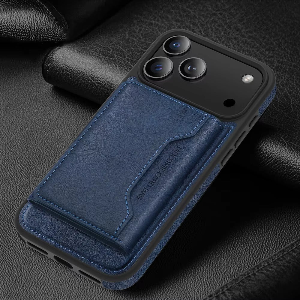Premium iPhone Case MagSafe Compatible Wallet PU Leather Card Holder Shockproof Protective Cover Magnetic Anti Scratch Non Slip Secure Storage