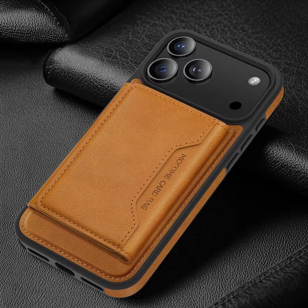 Premium iPhone Case MagSafe Compatible Wallet PU Leather Card Holder Shockproof Protective Cover Magnetic Anti Scratch Non Slip Secure Storage