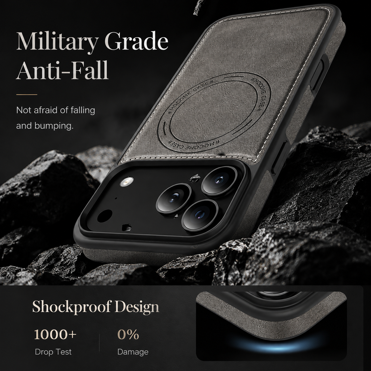 Premium iPhone Case MagSafe Compatible Wallet PU Leather Card Holder Shockproof Protective Cover Magnetic Anti Scratch Non Slip Secure Storage