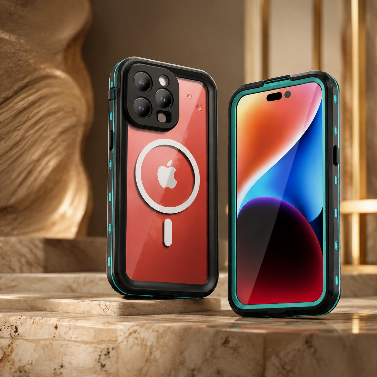 Premium iPhone Case MagSafe Compatible Waterproof IP68 Cover Full Body Protection Shockproof Dustproof Camera Lens Guard Slim Rugged Outdoor Design