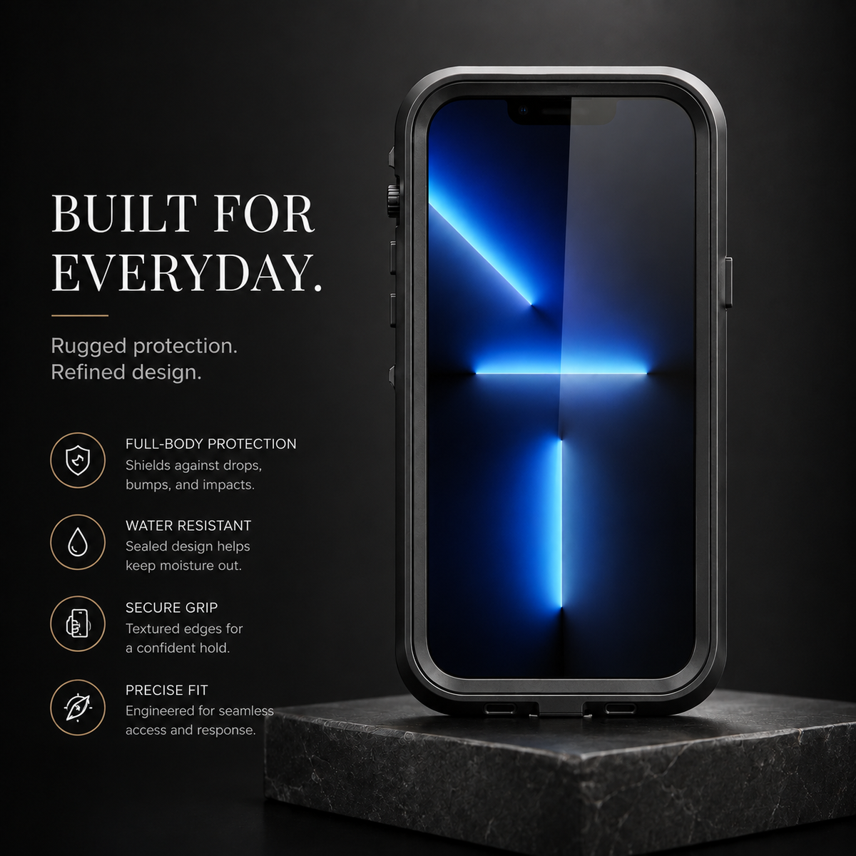 Premium iPhone Case MagSafe Compatible Waterproof IP68 Cover Full Body Protection Shockproof Dustproof Camera Lens Guard Slim Rugged Outdoor Design