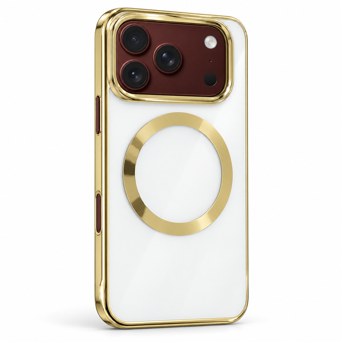 Premium iPhone Case MagSafe Electroplated Clear Magnetic Shockproof PC TPU Anti Scratch Non Slip Lightweight Foldable Transparent Protective Cover Case