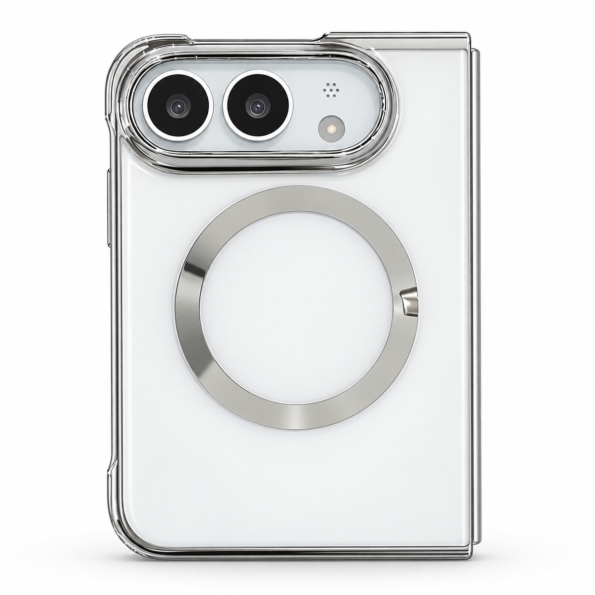 Premium iPhone Case MagSafe Electroplated Clear Magnetic Shockproof PC TPU Anti Scratch Non Slip Lightweight Foldable Transparent Protective Cover Case