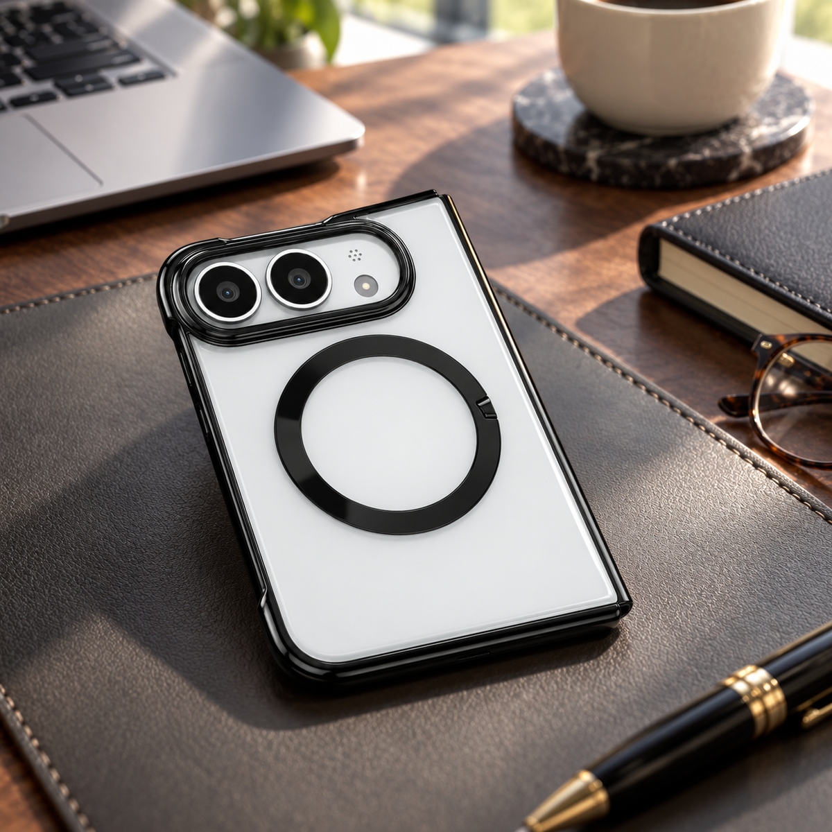 Premium iPhone Case MagSafe Electroplated Clear Magnetic Shockproof PC TPU Anti Scratch Non Slip Lightweight Foldable Transparent Protective Cover Case