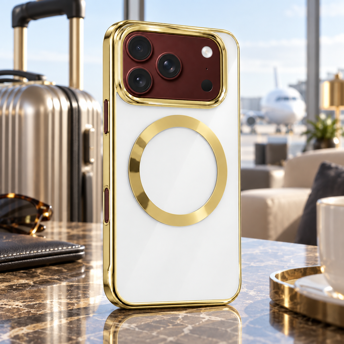 Premium iPhone Case MagSafe Electroplated Clear Magnetic Shockproof PC TPU Anti Scratch Non Slip Lightweight Foldable Transparent Protective Cover Case