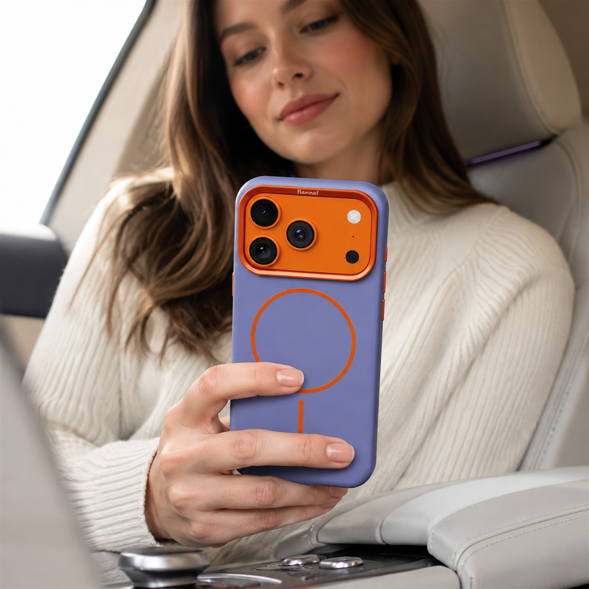 Premium iPhone Case MagSafe Elephant Texture Faux Leather Magnetic Wireless Charging Full Coverage Protective Cover Slim Business Shockproof Case