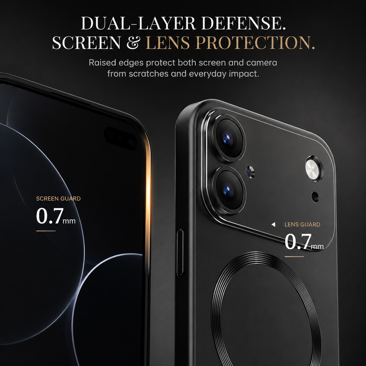 Premium iPhone Case MagSafe Frameless Metal Lens Holder Magnetic Ultra Thin Matte PC Anti Scratch Non Slip Lightweight Full Coverage Protective Cover