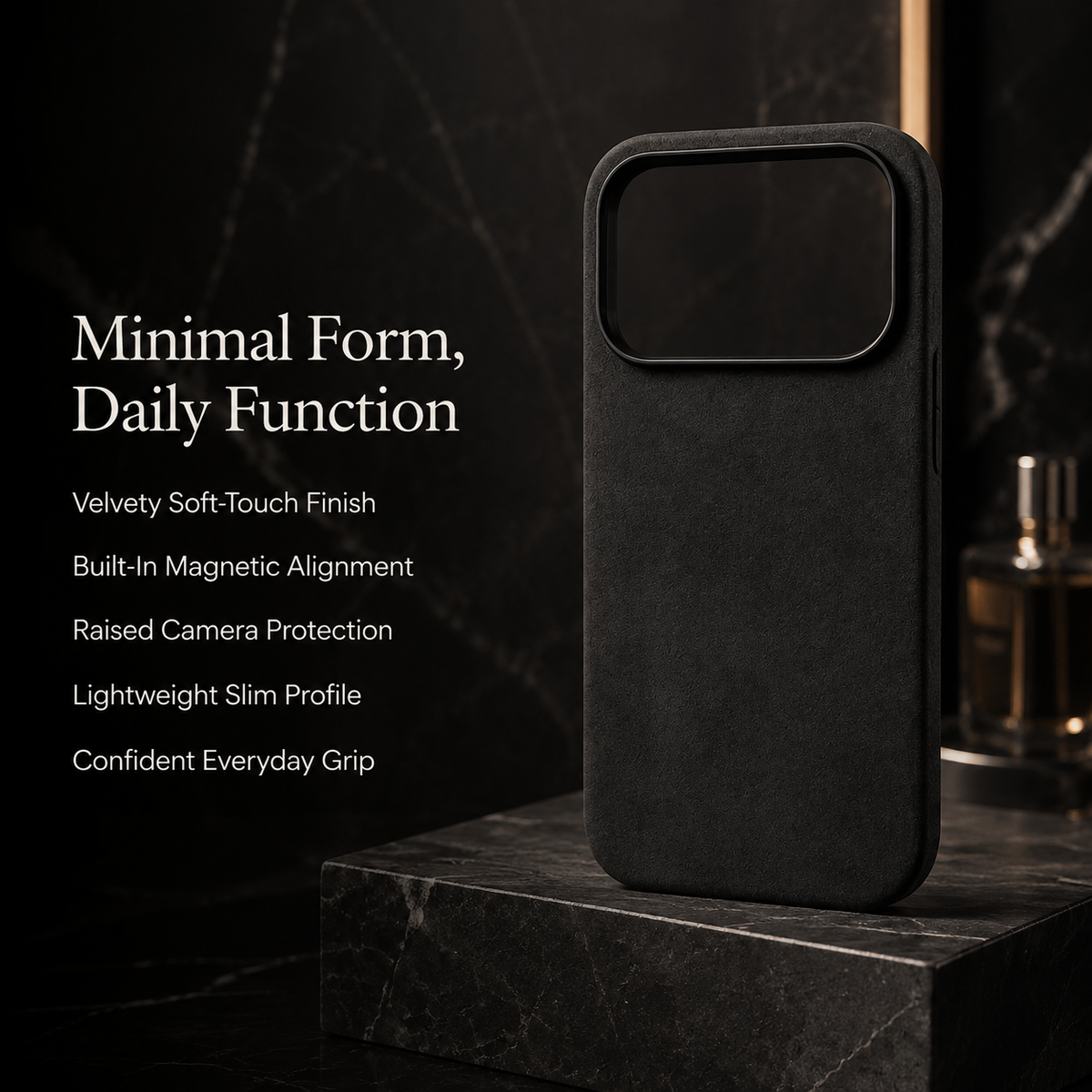 Premium iPhone Case MagSafe Genuine Alcantara Leather Magnetic Soft Touch Protective Cover Textured Non Slip Slim Business Shockproof Soft Case Design